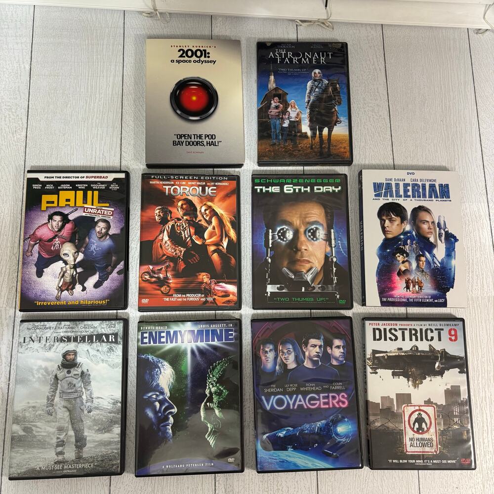 10 Sci-Fi Comedy DVD Movie Lot Interstellar 2001 Paul Bundle